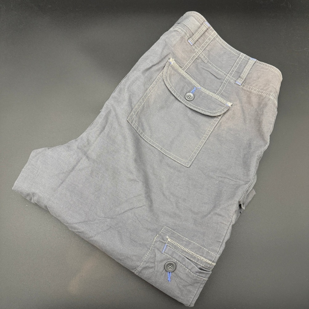 Lane Bryant Grey Women's Roll Tab Drawstring Cargo Pedal Pusher Pants Size 18